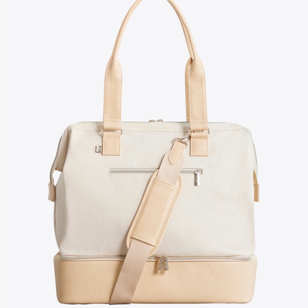 NWT BÉIS Mini Weekender Beige